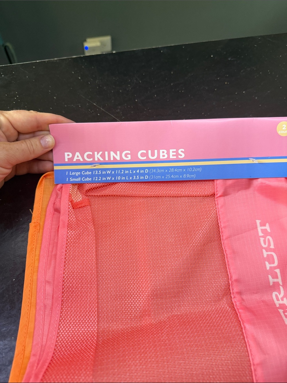 Wanderlust Pink and Orange Packing Cubes